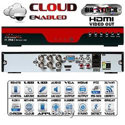 4 Channel Network Digital Video Recorder (dvr) Cloud Activé 250gb À 2tb Hdd