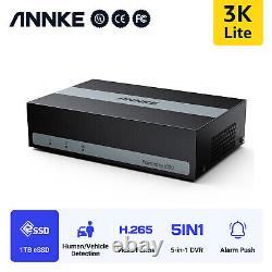 ANNKE 3K Lite 8CH Mini ESSD DVR CCTV Enregistreur Vidéo Numérique de Sécurité Extérieur 1TB