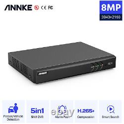 ANNKE 4K 8CH DVR 8MP 5IN1 H. 265+ Enregistreur vidéo CCTV Détection de personne / véhicule