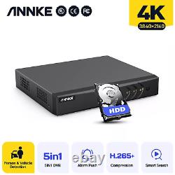 ANNKE 4K DVR 8MP CCTV 8CH Enregistreur vidéo Détection de mouvement Personne / Véhicule HD UK