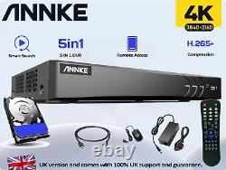 ANNKE 8CH 4K 8MP 5IN1 H. 265+ Enregistreur vidéo DVR pour système de surveillance à domicile