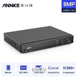 ANNKE 8CH 8MP Enregistreur vidéo H. 265+ Réseau PoE IP NVR pour système de sécurité à domicile