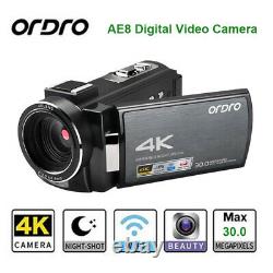 Ae8 Digital 4k Caméra Vidéo Touch 3.0 Ips 16x Digtal Zoom Enregistreur Vision Nocturne