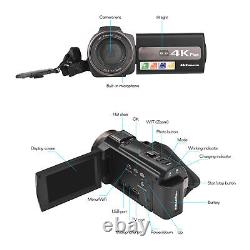 Andoer 4k/60fps 48mp Digital Video Camera Set 1 Enregistreur De Caméscope + 1 I8a9
