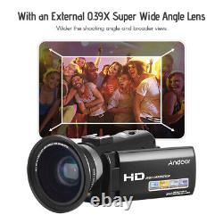 Andoer Hdv-201lm 1080p Caméra Vidéo Numérique Fhd Caméscope DV Enregistreur 24mp L1l0