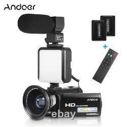 Andoer Hdv-201lm 1080p Caméra Vidéo Numérique Fhd Caméscope DV Enregistreur 24mp L9d6