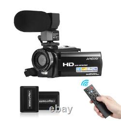 Andoer Hdv-201lm 1080p Caméra Vidéo Numérique Fhd Caméscope DV Enregistreur 24mp Q9x7