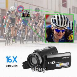 Andoer Hdv-201lm 1080p Caméscope Vidéo Numérique Fhd DV Recorder 24mp O8v7