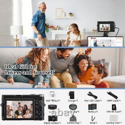 Appareil photo numérique 4K 48MP Caméra d'enregistrement vidéo Caméscope pour la photographie sur YouTube