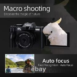 Appareil photo numérique NBD 4K 16X 48MP Caméscope Autofocus WiFi avec carte SD de 32 Go de photographie