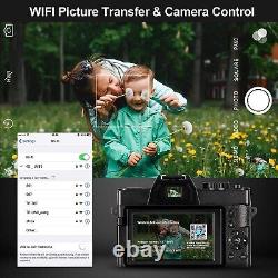 Appareil photo numérique NBD 4K 16X 48MP Caméscope Autofocus WiFi avec carte SD de 32 Go de photographie