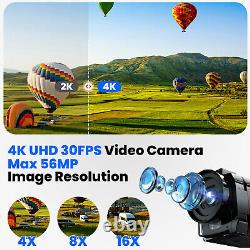 Appareils photo numériques 4K pour la photographie 56MP Caméra vidéo pour YouTube Vlogger Webcam