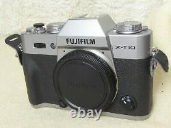 Boxed État De La Menthe Fujifilm X-t10 Digital Camera Body Silver + Stupéfiant