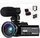 Caméra Vidéo 4k Caméscope Numérique Fhd Wifi Vlogging Cameras Recorder Avec Microp