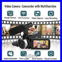 Caméra Vidéo Caméscope Numérique Youtube Vlogging Recorder Ultra Hd 2.7k 30fps 30m