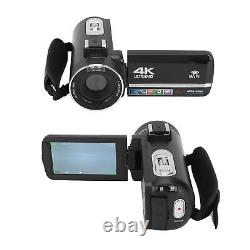 Caméra vidéo 4K Caméscope 18x Zoom Numérique Enregistreur Vlogging 48MP 3.0 Pouces