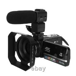 Caméra vidéo 4K Caméscope 18x Zoom Numérique Enregistreur Vlogging 48MP 3.0 Pouces