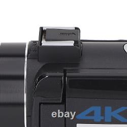 Caméra vidéo 4K Caméscope Zoom numérique 18X Enregistreur vidéo 56MP Écran tactile 3.0 pouces