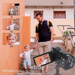 Caméra vidéo Caméscope Full HD 1080P 30MP Enregistreur d'appareil photo numérique 3.0 pouces AU