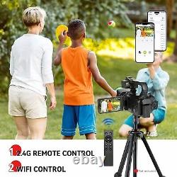 Caméra vidéo UHD 4k avec zoom numérique 18X, enregistreur d'appareil photo numérique 64MP
