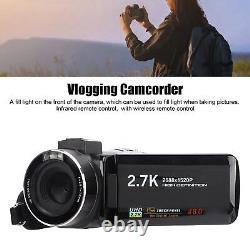 Caméra vidéo numérique 3.0 pouces 18x Zoom IPS Écran tactile Enregistreur 2.7K 30MP