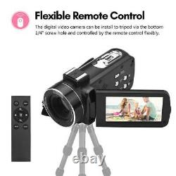 Caméra vidéo numérique 4K HD avec WiFi Caméscope Enregistreur DV Zoom numérique 18X Nouveau 56MP