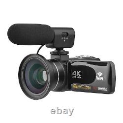 Caméra vidéo numérique 4K avec WiFi, caméscope DV, enregistreur, 56MP, zoom numérique 18X, Royaume-Uni M7A6.