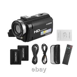 Caméra vidéo numérique Andoer HDV-201LM 1080P FHD, enregistreur DV 24MP Y9M9