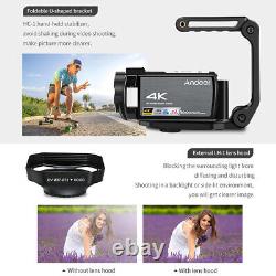 Caméra vidéo numérique Andoer HDV-AE8 4K Caméscope Enregistreur DV 30MP 16X D3I1