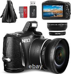 Caméras numériques 4K 48 MP 16X Caméscope Enregistreur de caméra vidéo avec 32 Go Vlogging