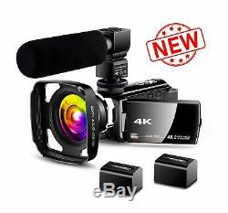 Caméscope 4k Caméscope Vlogging Enregistreur Numérique Ultra Hd 60fps Youtube Camer