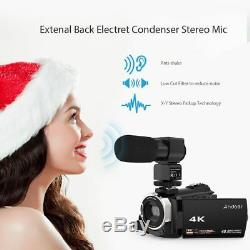 Caméscope Caméra Vidéo Enregistreur Numérique Grand Angle Macro Objectif Microphone 1080p