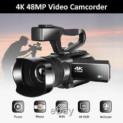 Caméscope Vidéo 4k Wifi 30x Digital Zoom Hd Touch Screen Recorder Caméra Vidéo