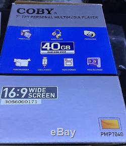 Coby Pmp-7040 Lecteur Multimédia Portable 7lcd Enregistreur Vidéo Numérique De Sécurité 40 Go