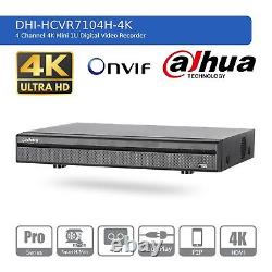 DAHUA 4K 8MP 5MP 1080P 720P DVR 4-Channel 1U ENREGISTREUR VIDÉO NUMÉRIQUE HD HDMI RJ45