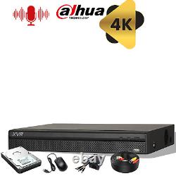 Dahua 4k 8ch 8mp Enregistreur Dvr Système Cctv Audio MIC Kit Caméra Vidéo De Sécurité Ip