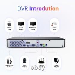 Disque dur de 2 To ANNKE Vidéo 4K 8MP 8CH DVR Enregistreur vidéo numérique Personne/Véhicule Détection