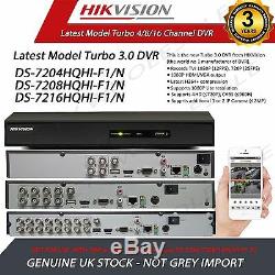 Dvr 4/8/16/32 Ch Hikvision Turbo Hd DVI Full 1080p Enregistreur Vidéo Numérique P2p