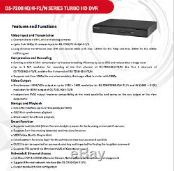 Dvr 4/8/16/32 Ch Hikvision Turbo Hd DVI Full 1080p Enregistreur Vidéo Numérique P2p