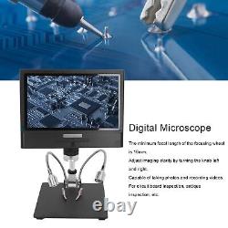 Enregistrement vidéo de microscope numérique - Microscope d'inspection à écran IPS de 10 pouces, grossissement de 5-260X