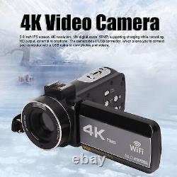 Enregistreur Caméra Numérique Caméra Vidéo 4k Caméscope 56mp Avec Télécommande Ir