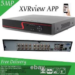 Enregistreur DVR CCTV intelligent 4 8 16 canaux AHD 1080P 5MP Vidéo HD HDMI VGA BNC UK