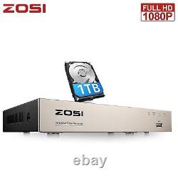 Enregistreur DVR ZOSI CCTV 8 canaux avec disque dur de 1 To, vidéo 2MP Full HD VGA HDMI