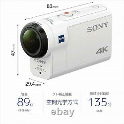 Enregistreur De Caméra Vidéo Numérique 4k Sony Action Cam Fdr-x3000 Blanc Nouveau 45487360220