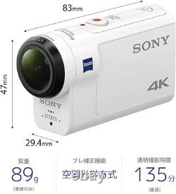 Enregistreur De Caméra Vidéo Numérique 4k Sony Action Cam Fdr-x3000r Blanc
