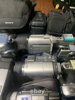 Enregistreur De Caméra Vidéo Numérique Sony-caméra Numérique Lot De 10 Avec 4 Bags Sony