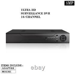 Enregistreur Vidéo CCTV DVR 5MP 4/8/16 Canaux pour Système de Caméra UK