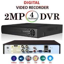 Enregistreur vidéo 4/8 canaux CCTV DVR 2MP avec disque dur pour système de caméra au Royaume-Uni.