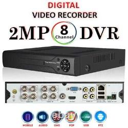 Enregistreur vidéo CCTV 2MP 4/8 canaux DVR avec disque dur pour la sécurité de la surveillance