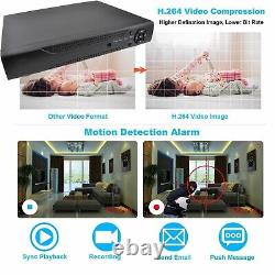 Enregistreur vidéo CCTV numérique 5MP 8 canaux DVR AHD 1920P VGA HDMI BNC (Royaume-Uni)